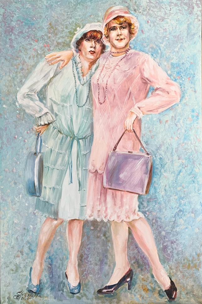 Painting for sale online - Daphne and Josephine