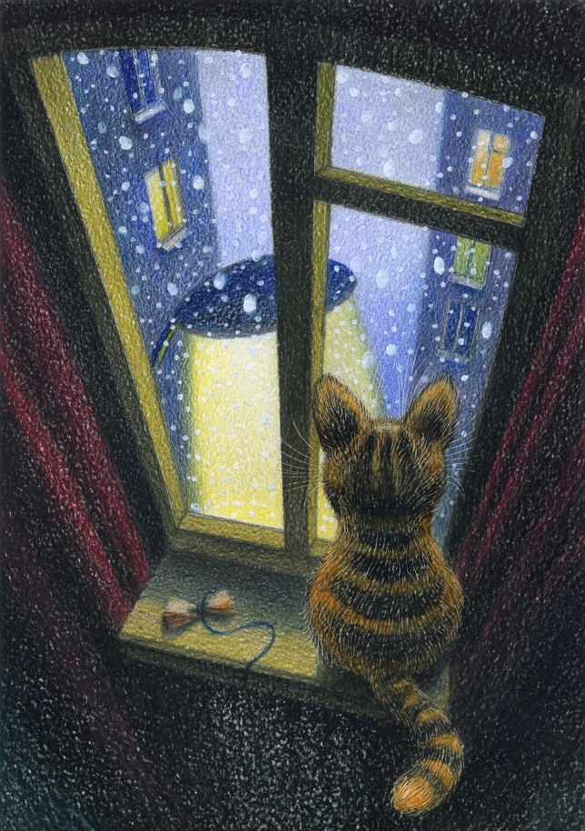 Painting for sale online - CAT & SNOW