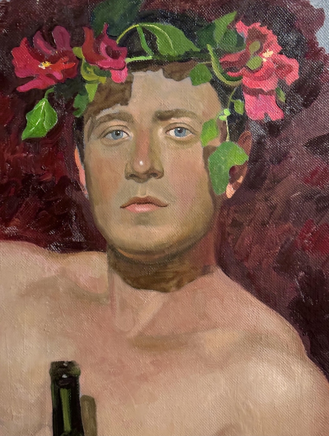 Painting for sale online - Portrait of a young man in the Dionysus style