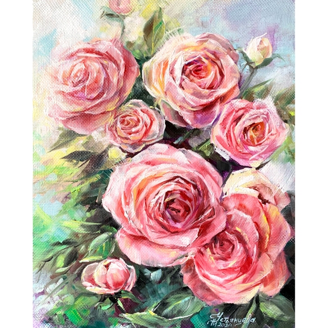 Painting for sale online - Pink Roses