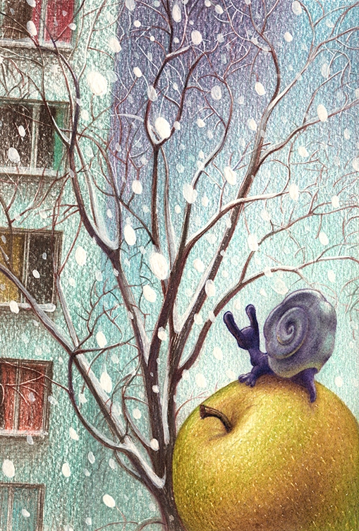 Painting for sale online - HERE COMES WINTER