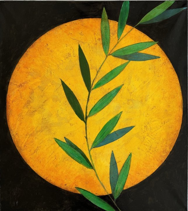 Painting for sale online - Moon and branch