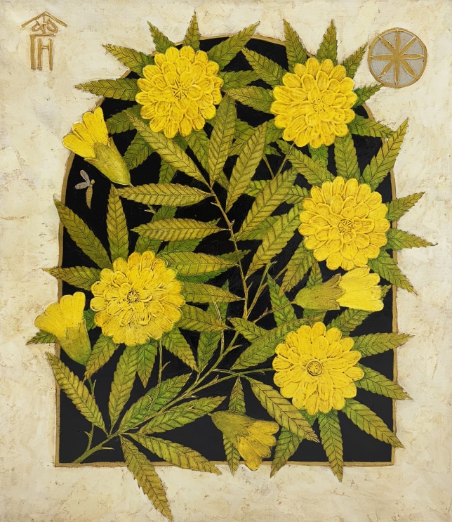 Painting for sale online - Yellow chrysanthemums