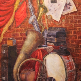 Painting for sale online - Musical instruments
