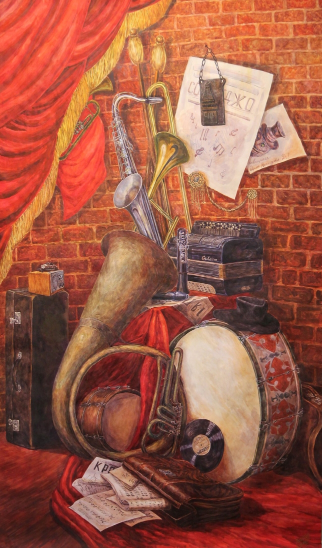 Painting for sale online - Musical instruments
