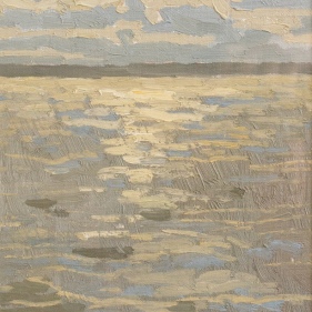 Painting for sale online - Lake at sunset