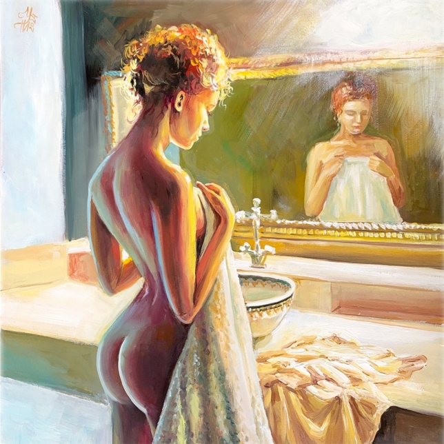 Painting for sale online - A Woman in front of a mirror
