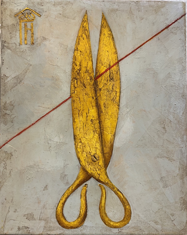 Painting for sale online - Scissors and thread