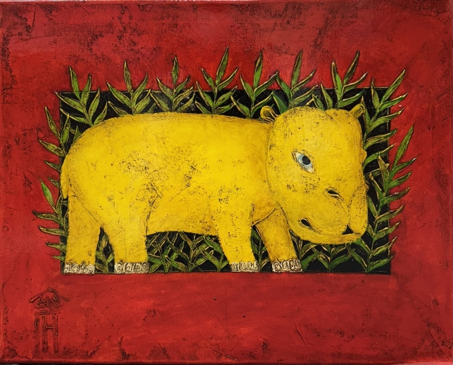 Painting for sale online - Hippopotamus