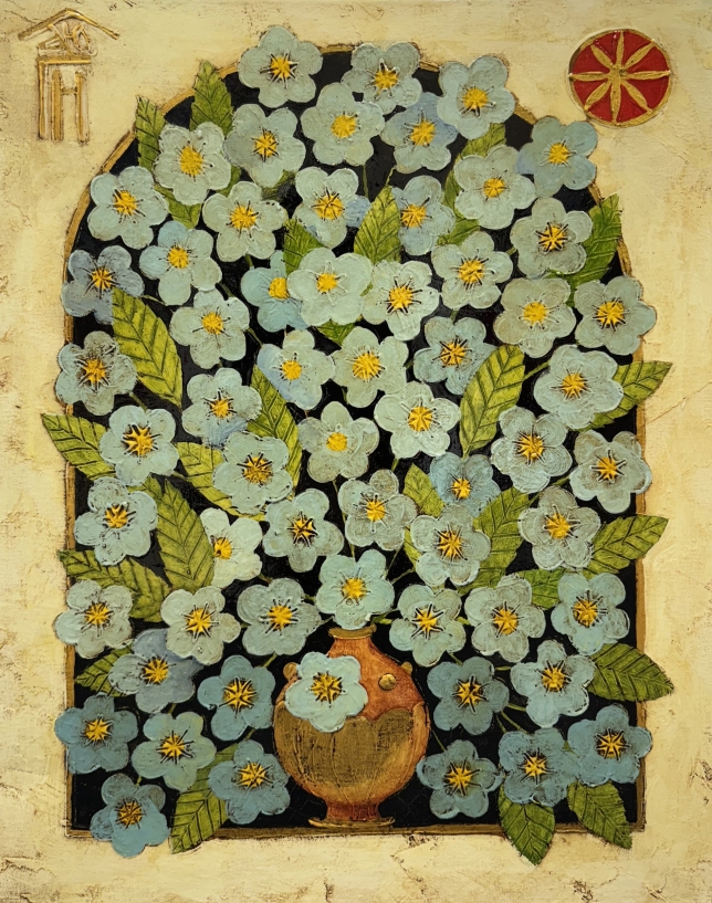 Painting for sale online - Bouquet of Forget-me-nots