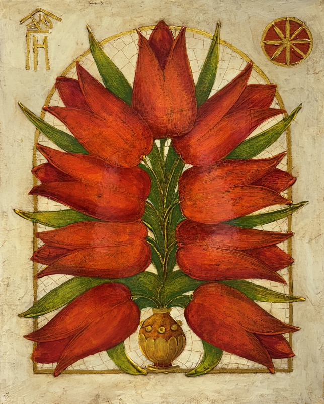 Painting for sale online - Red tulips