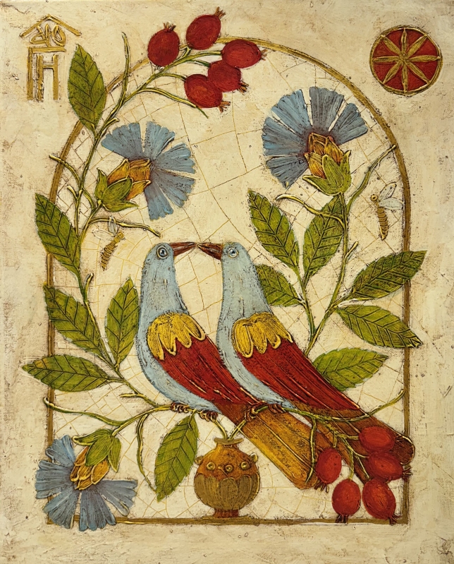 Painting for sale online - Doves-love