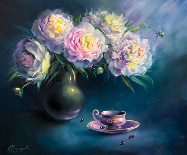 Painting for sale online - Pink Peonies