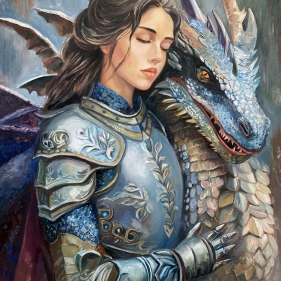 Painting for sale online - Her dragon
