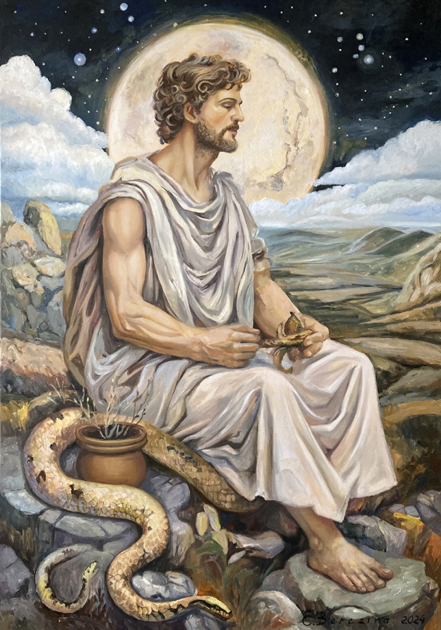 Painting for sale online - Asclepius - God of Medicine