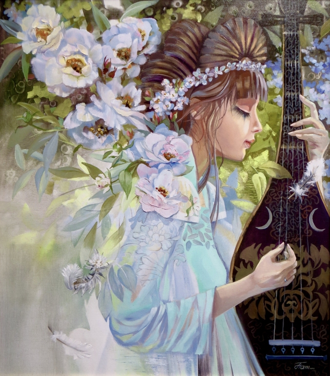Painting for sale online - MUSE OF THE FLOWERING GARDEN