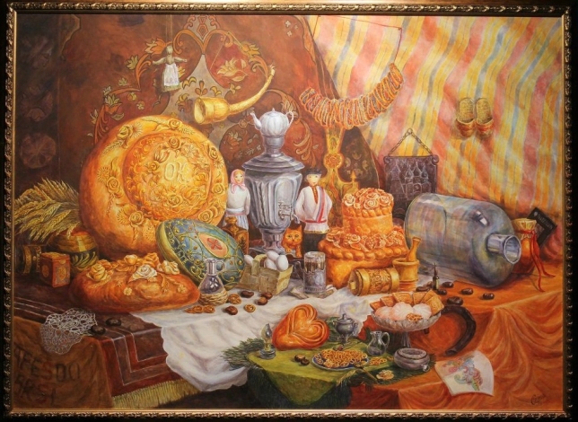 Painting for sale online - Still life bread paradise