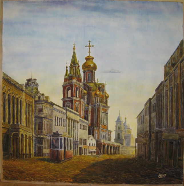 Painting for sale online - Church of the Assumption of the Virgin Mary on Pokrovka