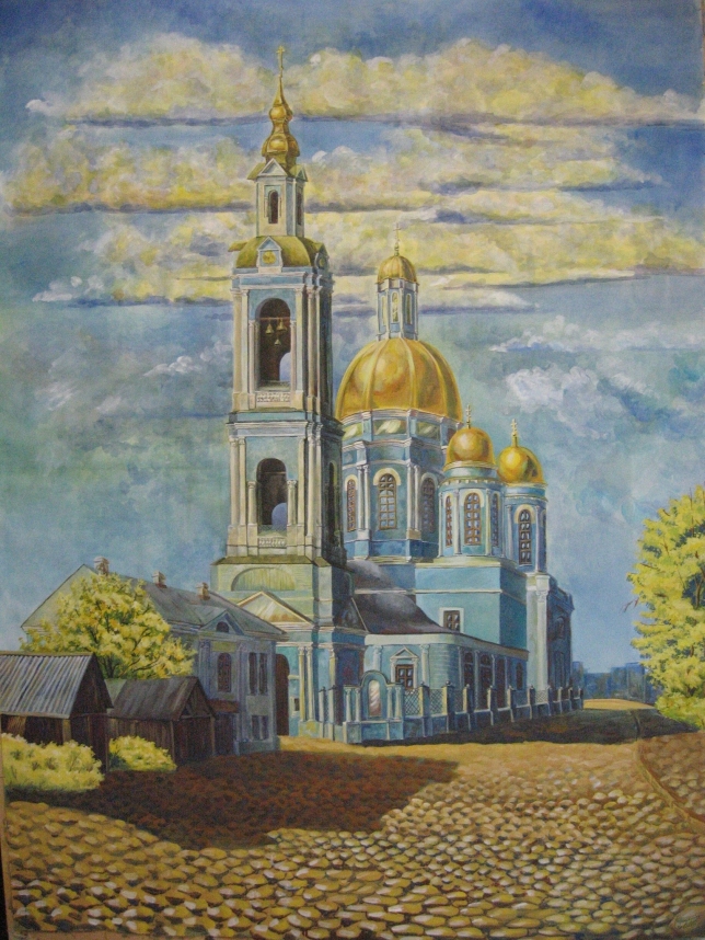 Painting for sale online - Epiphany Cathedral in Yelokhov