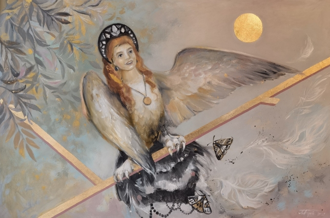 Painting for sale online - Sirin. Virgo - bird 