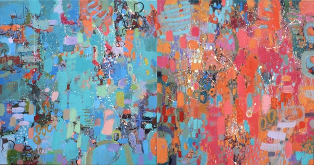 Painting for sale online - Kama Sutra (diptych)