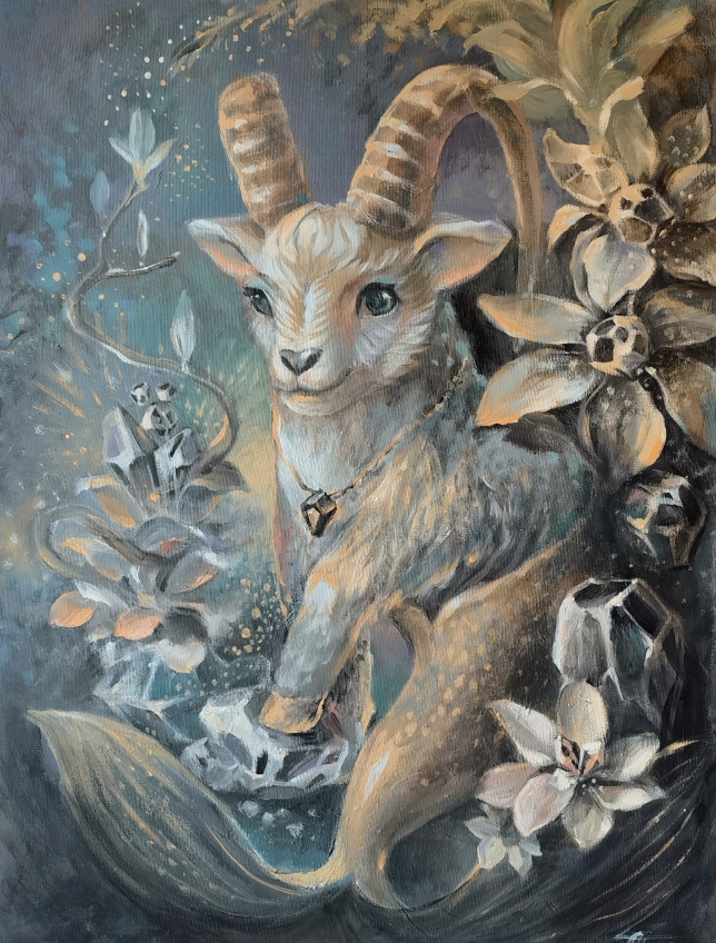 Painting for sale online - Baby Capricorn