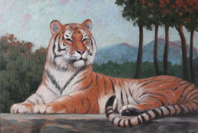 Painting for sale online - THE TIGER OF HER HOLINESS