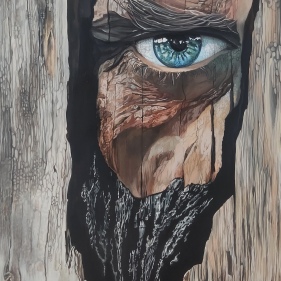 Painting for sale online - Shigir Idol. Composition No. 7