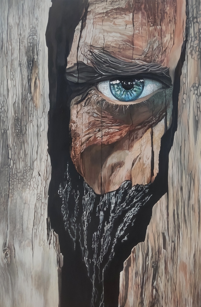 Painting for sale online - Shigir Idol. Composition No. 7.