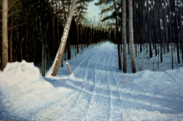Painting for sale online - Borok village. Path to a fairy tale