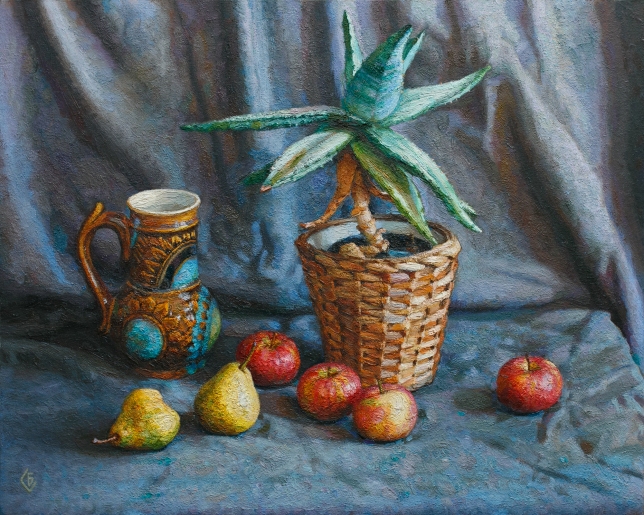 Painting for sale online - Aloe and fruits
