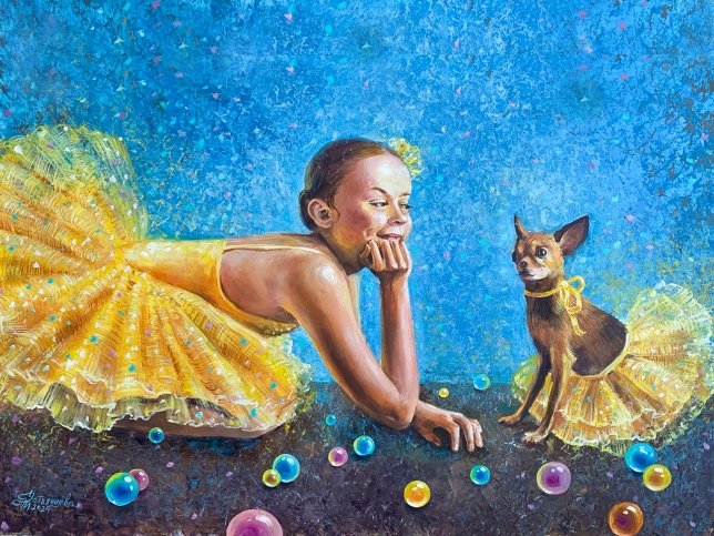 Painting for sale online - Let's dance, girlfriend