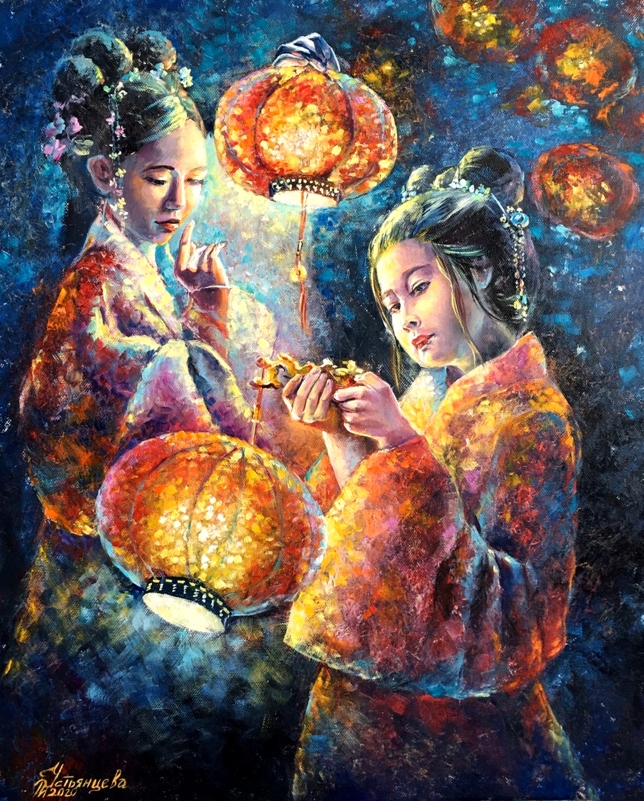 Painting for sale online - Flashlights