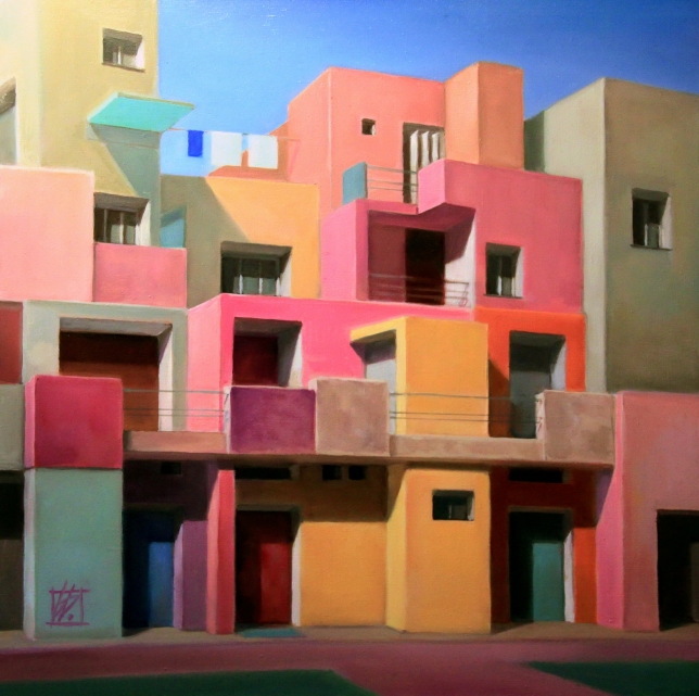 Painting for sale online - Colourful city