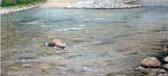 Painting for sale online - Katun River near Tungur 2