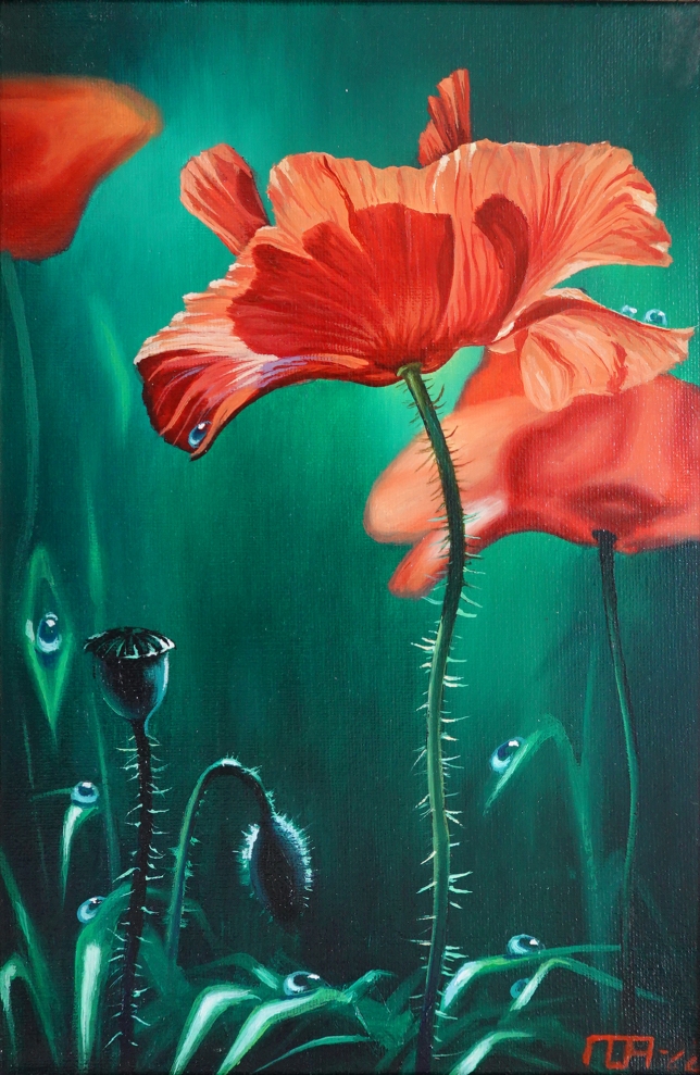 Painting for sale online - Poppies - 002
