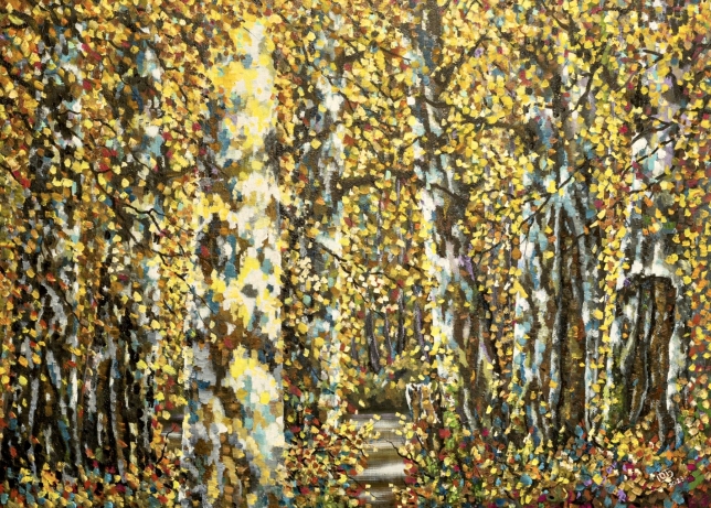 Painting for sale online - Leaf Fall 