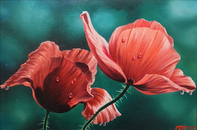 Painting for sale online - Poppies - 003