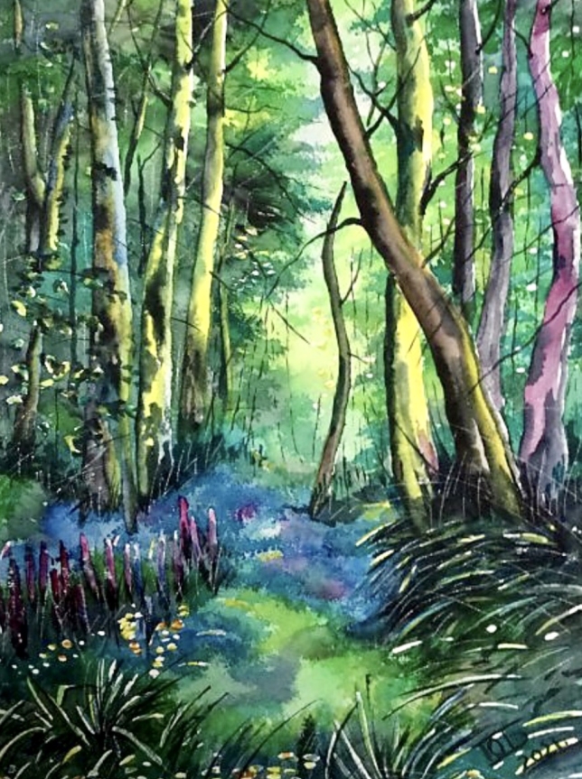 Painting for sale online - Forest clearing