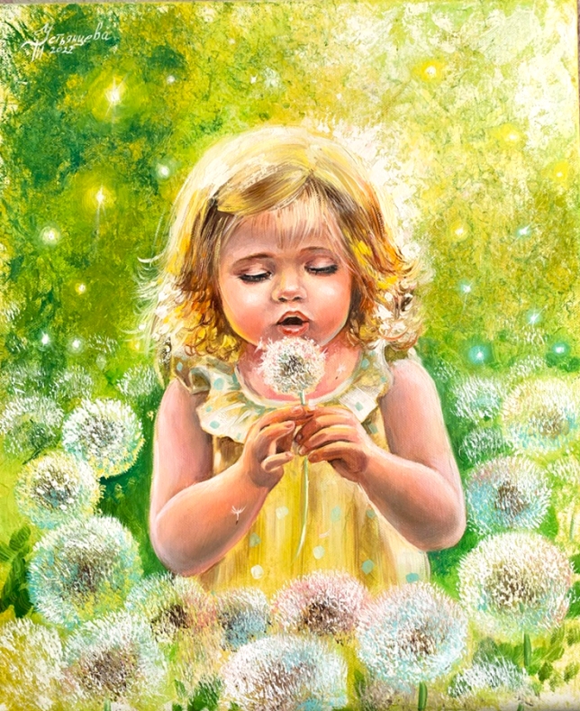 Painting for sale online - Dandelions