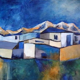 Painting for sale online - Greek village