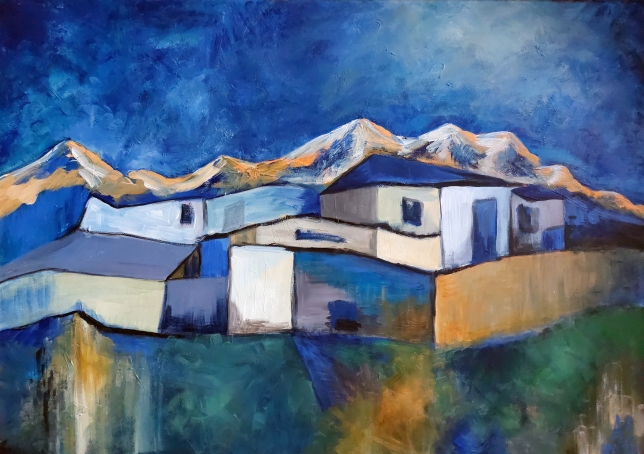 Painting for sale online - Greek village