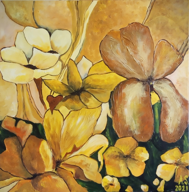 Painting for sale online - The irises have blossomed