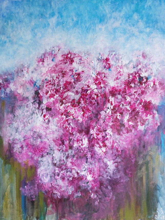 Painting for sale online - Spring. Cherry.