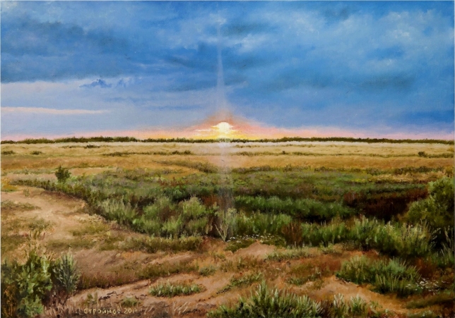 Painting for sale online - Good night steppe