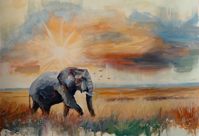 Painting for sale online - Elephant