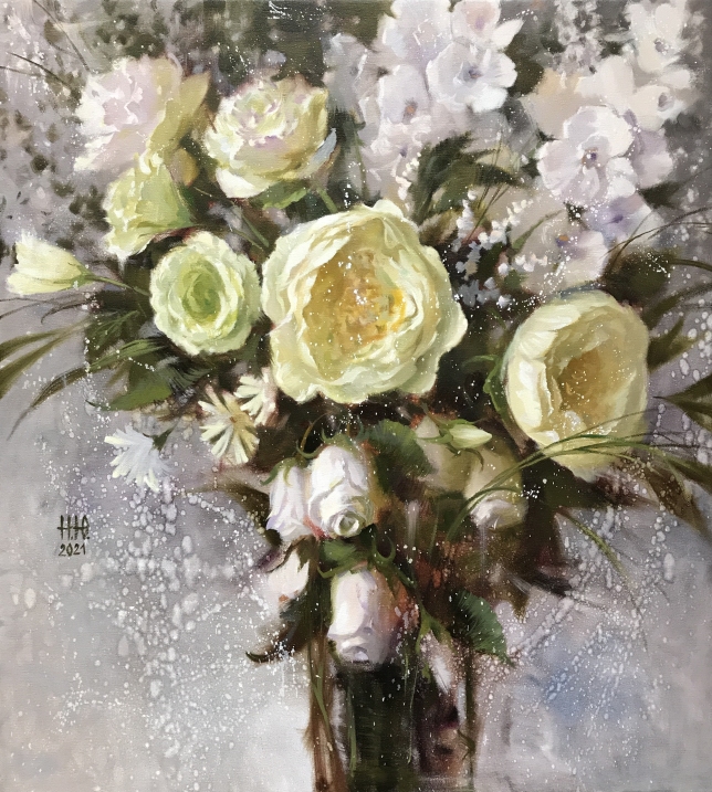 Painting for sale online - White melody