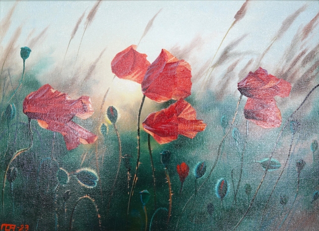 Painting for sale online - Poppies - 004