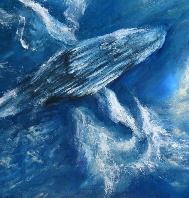 Painting for sale online - Blue whale lll