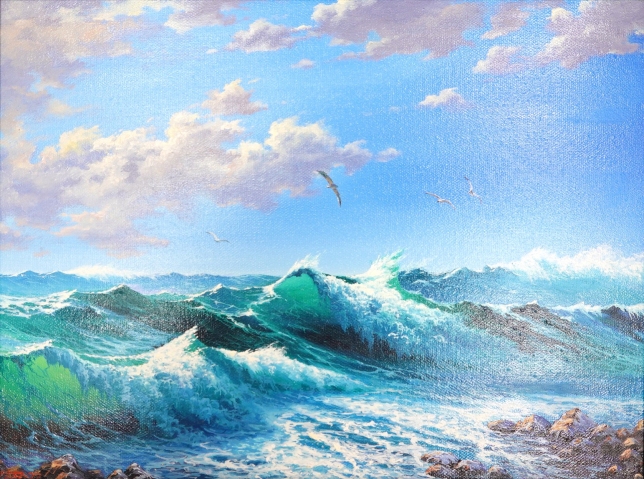 Painting for sale online - Wave -016